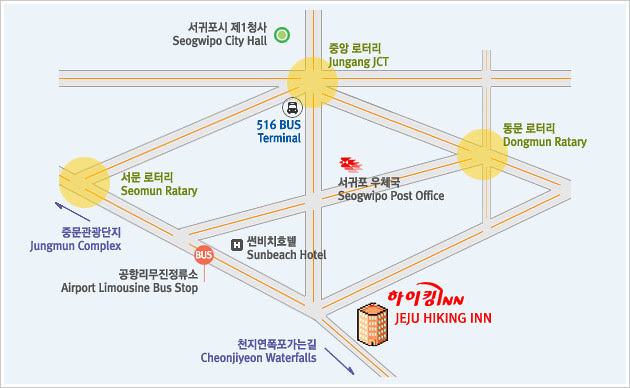 Jeju Hiking Inn Map
