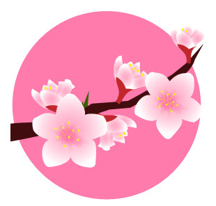 かわいい動物画像 50 ひな祭り 桃の花 イラスト
