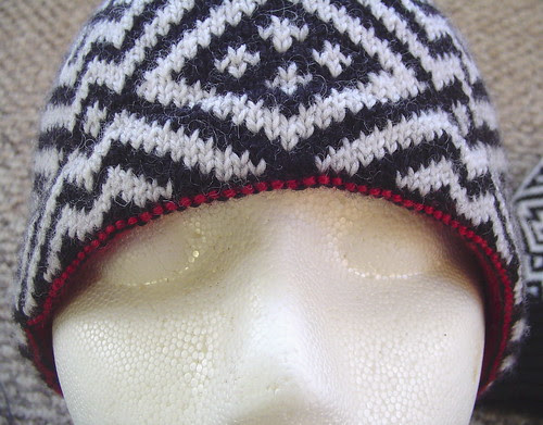 Sage's hat and mitten set - hat brim