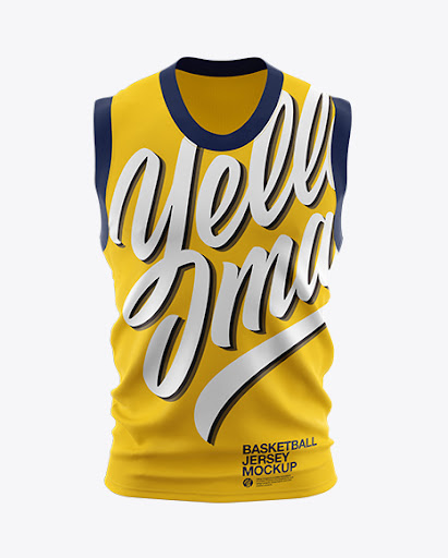 Basketball Jersey Mockup Front View Psd Template