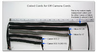 PJ1025: Coiled Cords for use with Off Camera Cords, Canon and Nikon