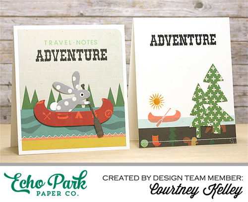 Adventure Card set by Courtney Kelly with the "The Wild Life" collection and designer dies by #EchoParkPaper