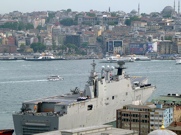 Spanish warship Juan Carlos L-61 visiting Istanbul.
