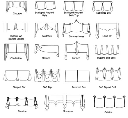 Window top treatments available through interior design firm