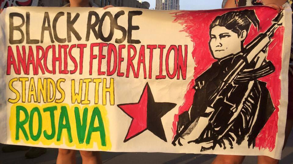 Banner from July 2015 demonstration in front of the Turkish consulate in Chicago.