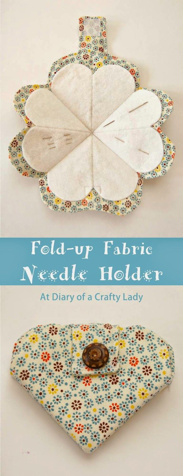 Diary of a Crafty Lady: Fold-up Fabric Needle Holder