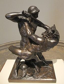 Theseus Slaying Minotaur by Barye