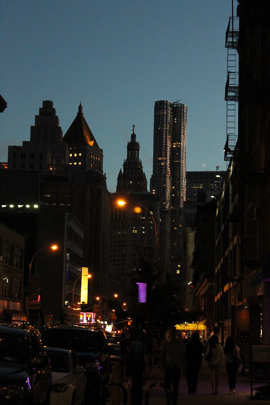 Downtown on Centre Street, Night Falls