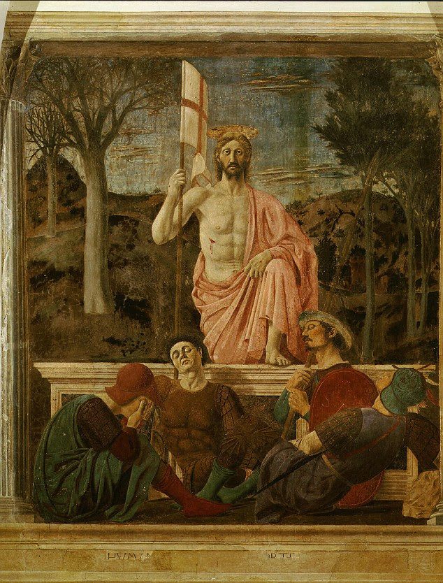 The Resurrection of Christ, 1463-65, fresco by Piero della Francesca: The Vatican - which owns the Turin shroud - shies away from statements over whether it is real or fake, but says it helps to explore the 'darkest mysteries of faith'