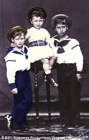 George V and Nicholas II (left and centre) first became friends as children