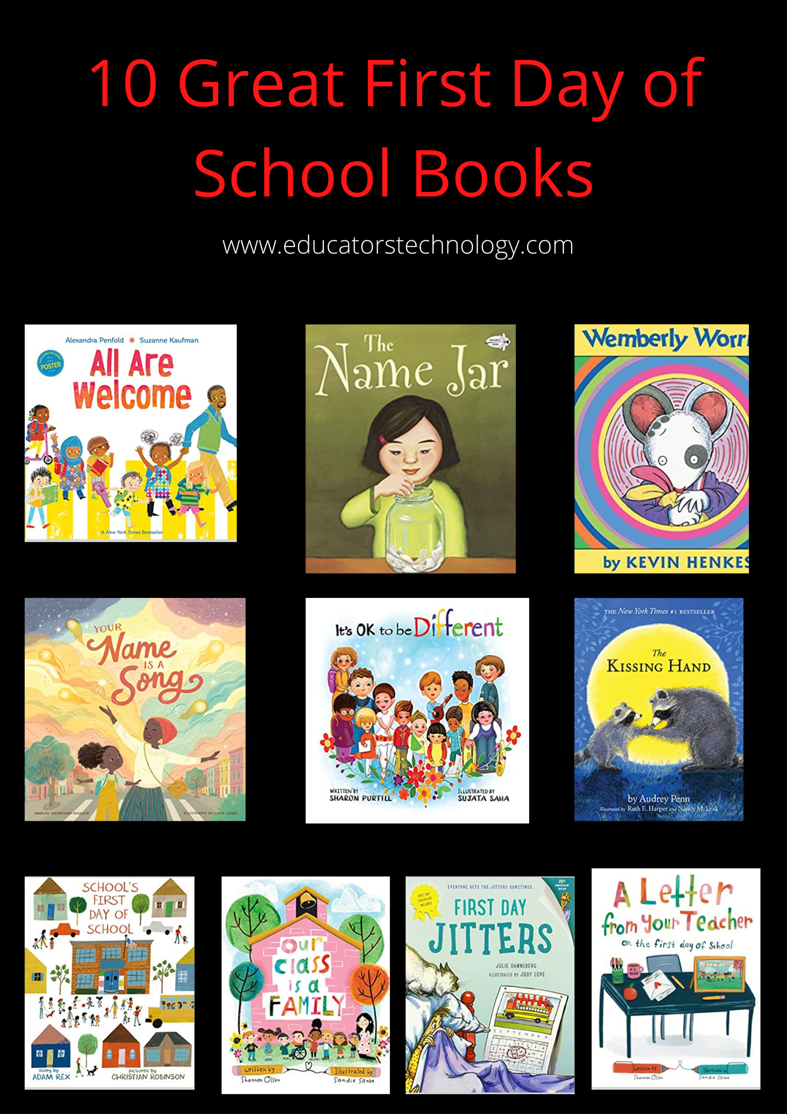 10 Great First Day of School Reads to Use With Your Students in Class