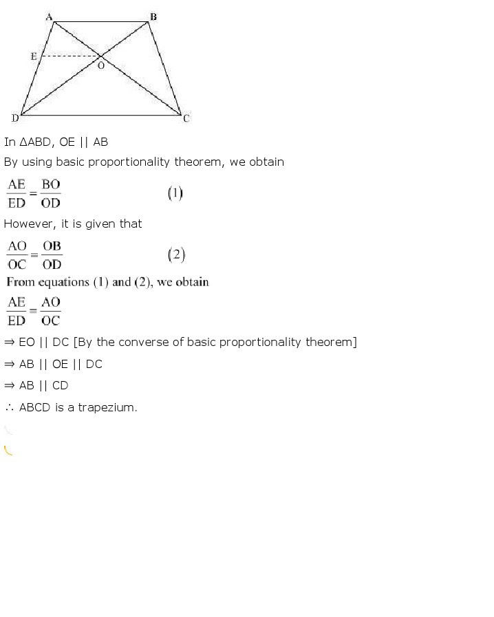 NCERT Solutions for Class 10th Maths Chapter 6 - Triangles