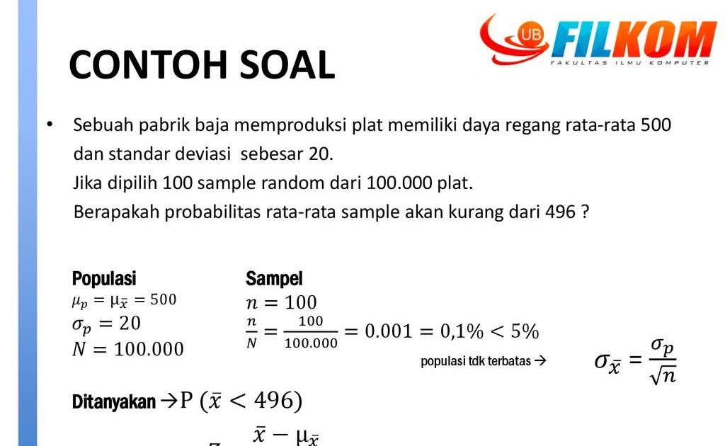 Contoh Soal Distribusi Sampling Download File Guru