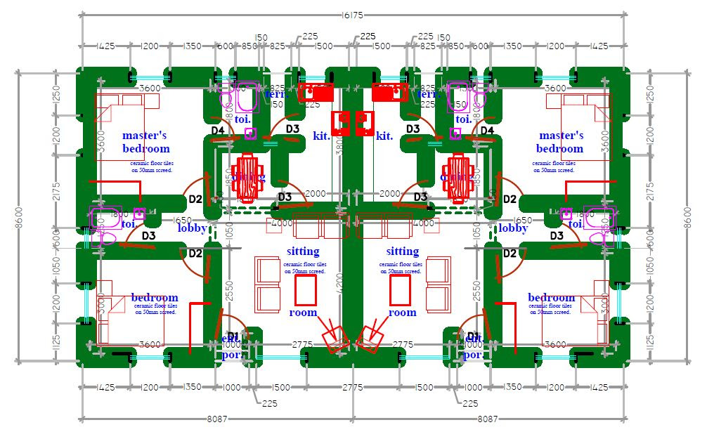 2 Bedroom Semi Detached House Plans Search Your Favorite Image