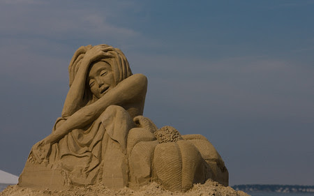 Revere Beach sand sculptures