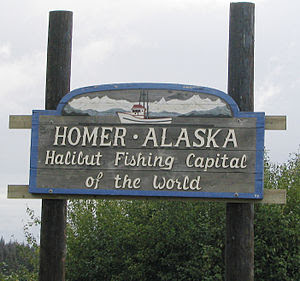 Homer welcome sign.