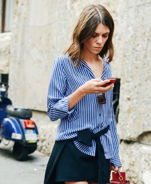 Le Fashion: 25 Ways To Wear A Striped Button-Down Shirt