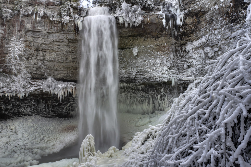 Fall Creek Falls 1, winter, Fall Creek Falls SP, Van Buren Co, TN