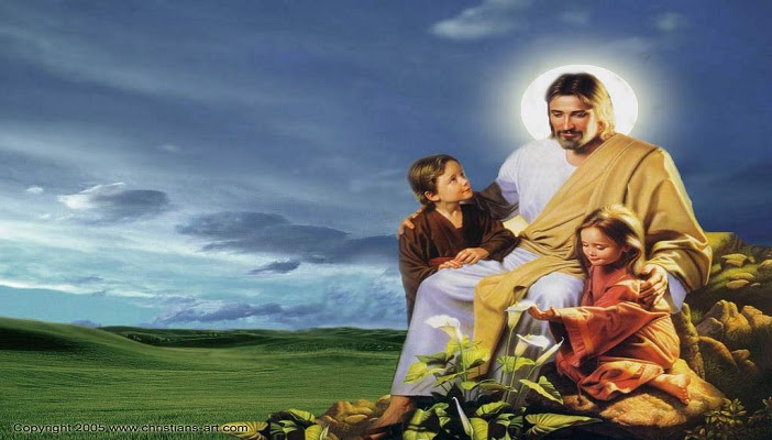 Gambar Tuhan Yesus Dan Anak Kecil Tempat Berbagi Gambar