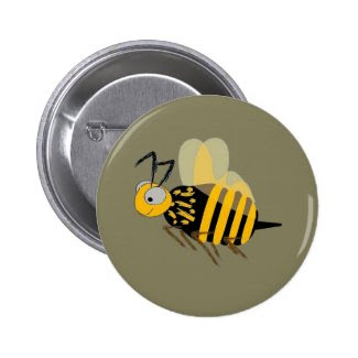 Bumblebee Flying on Button