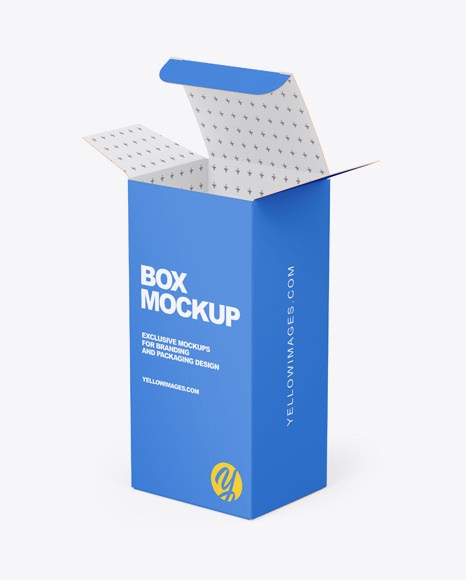 Download Opened Paper Box Mockup Opened Paper Box Mockup In Box Mockups On Yellow Images PSD Mockup Templates