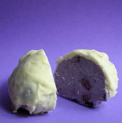 blueberry-white chocolate tartufo