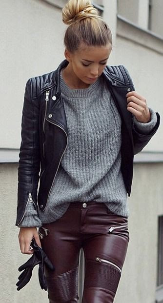 30 street style leather jacket outfits