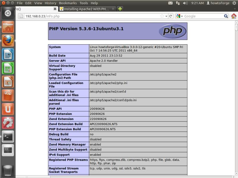 Cài đặt Apache2 với PHP5 và hỗ trợ MySQL trên Ubuntu 11.10 (LAMP)