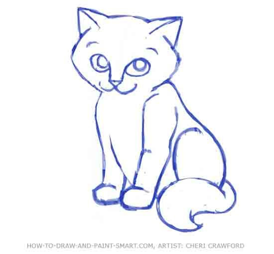 Featured image of post Easy Cat Drawings For Kids How to draw a cat easy and step by step