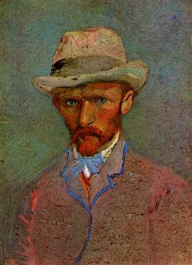 Autorretrato con el sombrero de fieltro gris, Vincent van Gogh