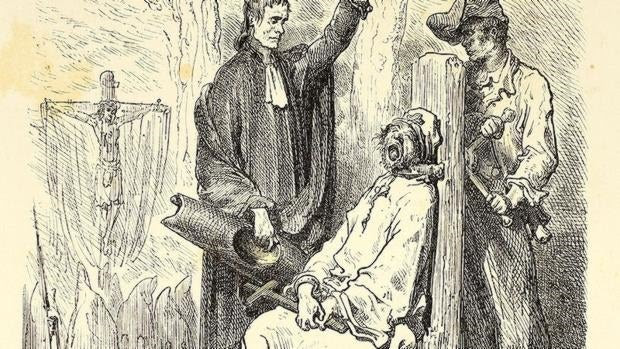 «Ejecución de un asesino en Barcelona», por Gustave Doré, publicado en 1874.
