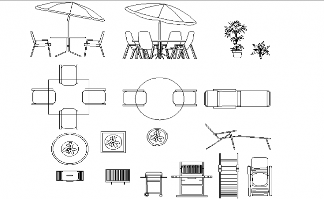 Cheap Garden Supplies Outdoor Furniture Cad Blocks