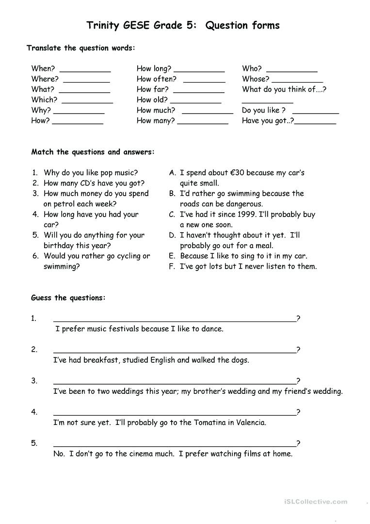 English Worksheets Grade 7  English test  7th grade  ESL worksheet
