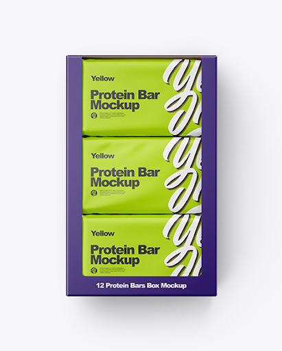 Download 12 Protein Bars Box Mockup Yellowimages Mockups
