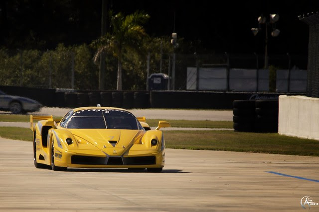 Ferrari FXX into the pits
