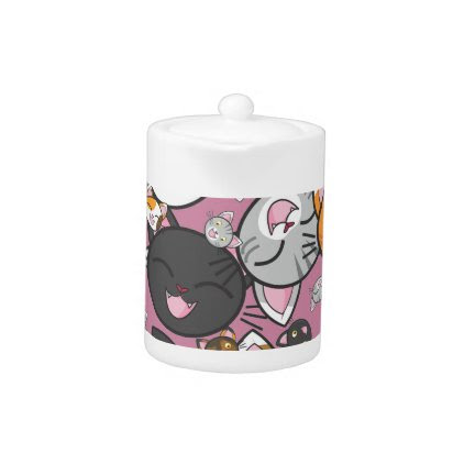 Oodles of Kitty- Teapot (choose color)