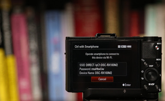 Join the RX100 II's private WiFi network from your phone Join the RX100 II's private WiFi network from your phone