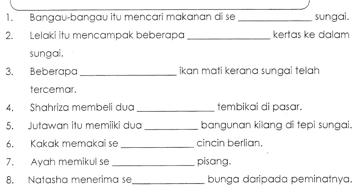 Contoh Soalan Kuiz Bahasa Melayu Kecemasan V