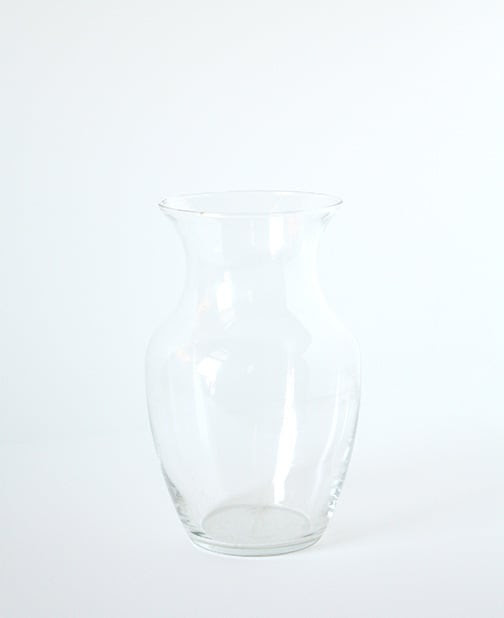 Poured Paint Florist Vase | littleredwindow.com | A simple and beautiful way to spruce up a plain clear glass florist vase!