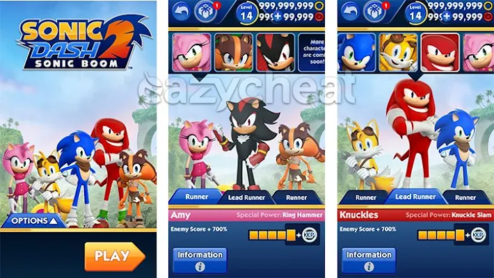 SONIC DASH 2: SONIC BOOM CHEAT