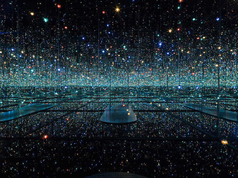yayoi kusama exhibits paintings and installations at david zwirner