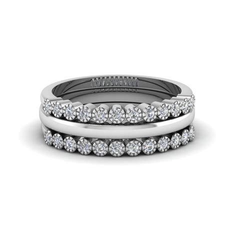 Princess And Round Diamond Womens Wedding Stackable Band Princess And Round Diamond Womens Wedding Stackable Band