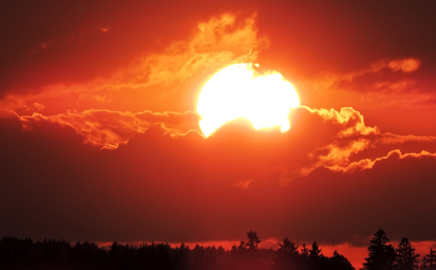 Sonnenuntergang über dem Haunsberg am 13.06.2015