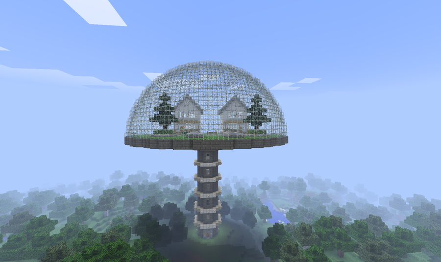 How To Build A Glass Dome In Minecraft