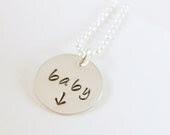 Mom to Be Gift Expectant Mother Baby Pregnancy Necklace Custom Hand Stamped Sterling Silver - Studio463 Mom to Be Gift Expectant Mother Baby Pregnancy Necklace Custom Hand Stamped Sterling Silver - Studio463