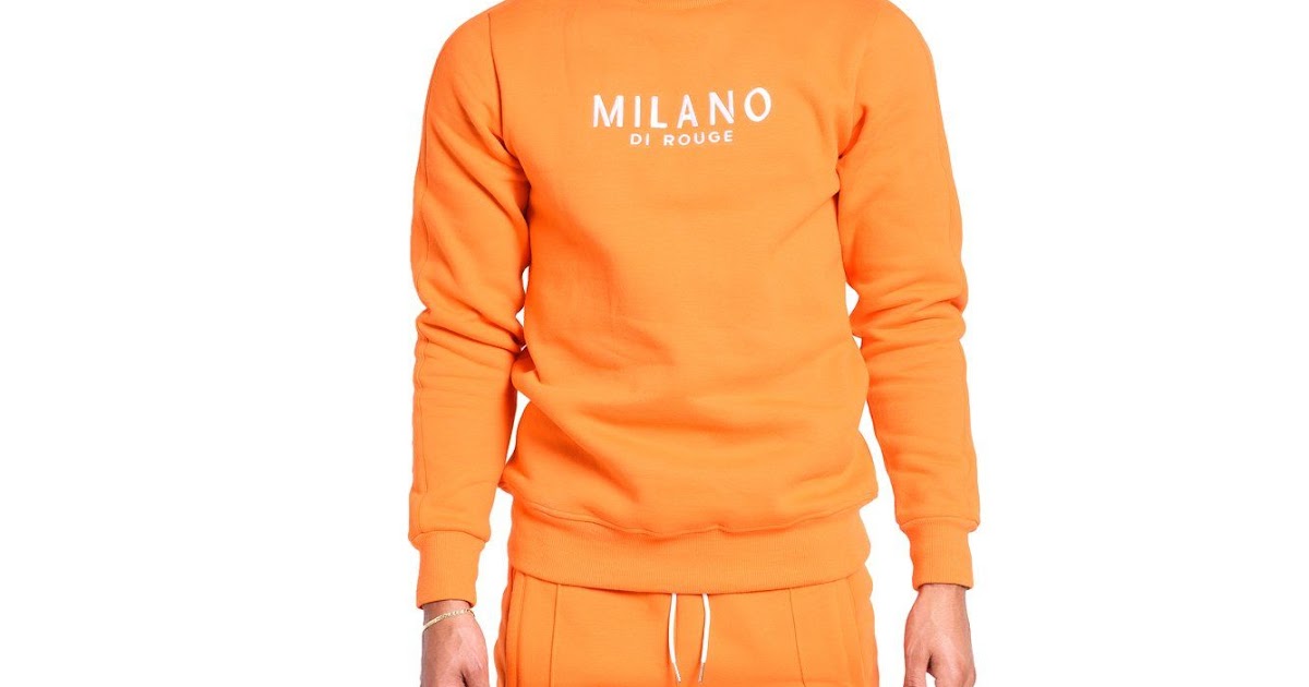 orange sweatsuit mens
