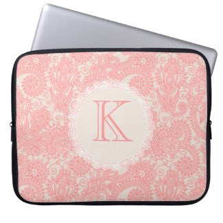 Elegant Monogram Paisley Designer Laptop Bag electronicsbag