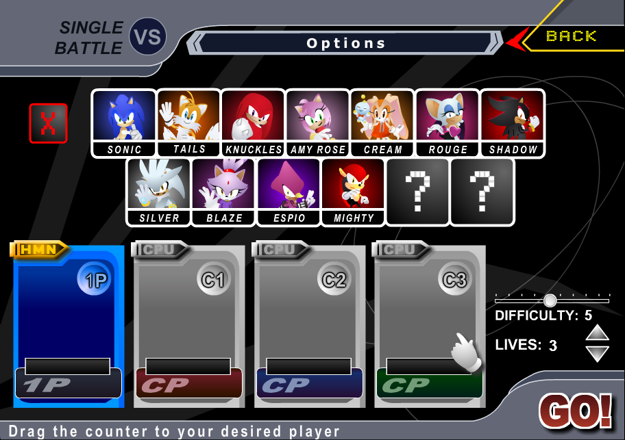 Sonic Smash Bros. Cheats