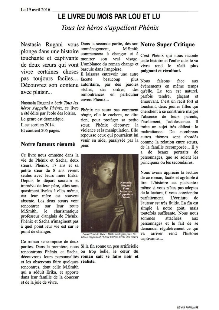 Exemple D Article De Journal Du Lycée  Le Meilleur Exemple