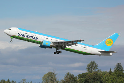 Uzbekistan Airways Boeing 767-33P ER UK67006 (msn 40535) PAE (Nick Dean). Image: 912581.
